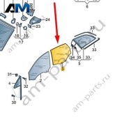 Стекло двери заднее правое Audi Q7 (4M) 2016-2024 4M0845026B