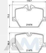 Задние тормозные колодки Brembo (P06116) для BMW 3 серии (G20/21) M340i