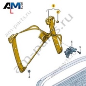 Стеклоподъемник передний левый без электродвигателя Audi A6 (C8) 2019-2024 4K0837461
