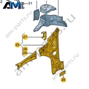 Внутренняя часть стойки A Volkswagen T-Roc 2018-2024 2GA802124