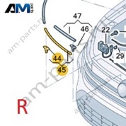 Уплотнитель капота справа VAG 3GJ823710 Volkswagen 2025-2026