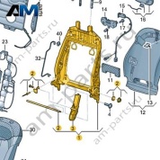 Каркас спинки сиденья Audi A7 (4G) 2015-2018 4G8881046AL