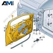 Передняя правая дверь Volkswagen Jetta VII 2020-2024 17A831056C