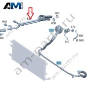 Сдвоенный шланг контура АКБ на Mercedes W465 AMG G63 (M177) A4655013800