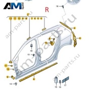 Боковина правая 5HG809052 для Volkswagen Golf 8 2019-2026