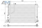 Радиатор кондиционера (VALEO) 814044 для Mb C-klasse 2006-2015 III (W204) C180 (156 л.с.)