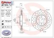 Передние керамические тормозные диски BREMBO 09.7012.1X для Volkswagen Golf IV (1997-2005)