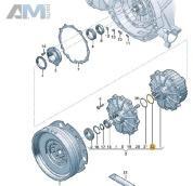 Фасонное уплотнение внутреннее 0CK141143 Audi A6 (C8) 2018-2025 0CJ/0CK (7-АКП DSG)