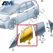 Стекло двери переднее левое Volkswagen id3 2020-2024 10A845201A