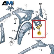 Концевой элемент Volkswagen Taigo 2022-2024 2G7813227