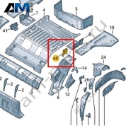 Усилитель пола багажного отсека Volkswagen id3 2020-2024 1EA804453A