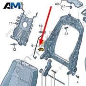 Держатель обивки Audi Q7 (4M) 2016-2024 4M0882651