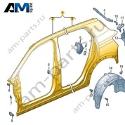Боковина Volkswagen T-Roc Cross 2019-2024 2GM809605G