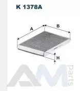 Фильтр салона угольный (K1378A) FILTRON на Porsche Cayenne (2017-2024) V8 Bi-Turbo