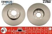 Передние тормозные диски 332X30 (DF4852S) TRW на BMW X5 (F15) 35iX