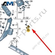 Крючок для сумок в багажник Audi Q7 (4M) 2016-2024 4M0867735