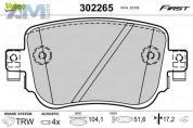 Задние тормозные колодки VALEO 302265 на Skoda A7 (2017-2023)