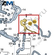 Трубопровод системы охлаждения VAG 059121085AA
