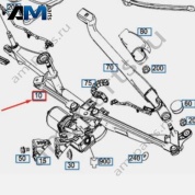 Трапеция стеклоочистителя с мотором в сборе A2318201240 на Mercedes SL-class R321