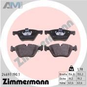 Передние тормозные колодки (24697.190.1) ZIMMERMANN на BMW 5 серии (F10) 520d/520i/523i