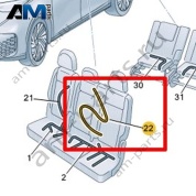 Жгут проводов -адаптер основания сиденья Volkswagen id-Buzz 2023-2024 1T3971363