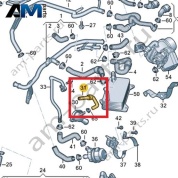 Шланг системы охлаждения VAG 03N121030B