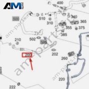 Трубка кондиционера от радиатора к конденсатору Mercedes GLE 300d V167 (OM654) A1678305900