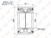 Подшипник ступицы задний с ABS LYNX для Mercedes GL 2006-2012 (X164) WB-1288