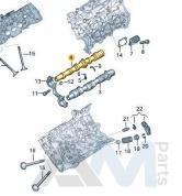 Распредвал выпускной 1-3 цил. на Audi A6 (C8) 3.0TFSI 06M109102ER