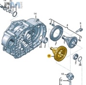 Коробка дифференциала с ведомой шестерней VAG 02M409111BM