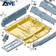 Облицовка ниши запасного колеса Audi Q7 (4M) 2016-2024 4M0863697C