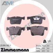 Передние тормозные колодки (25199.195.1) ZIMMERMANN на BMW 3 Серии 2012-2015 320d/320i