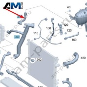 Шланг от бачка к разъему на Mercedes C253 AMG GLC 63 (M177) A1675011605