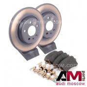 Задние диски и колодки Ауди А4 (B8) 2.0TFSI/TDI