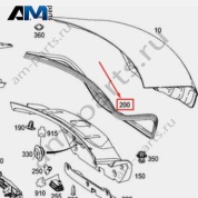 Уплотнитель крышки багажника A2187500198 Mercedes CLS C218