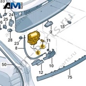 Привод замка багажника VAG 3GJ827887 на Volkswagen 2025-2026