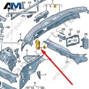 Усилитель стойки А Audi A6 (C8) 2019-2024 4K0802441
