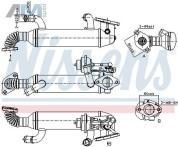 Радиатор рециркуляции ОГ NISSENS (989290) для Volkswagen Touareg I (2003-2010) 2.5TDI