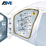 Уплотнитель передней пассажирской двери на кузове VAG 3CC867912A5AP на Volkswagen 2021-2026