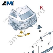 Катафот заднего бампера справа 8YG945106 на Audi A3 (8Y) 2020-2026