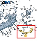 Трубопровод системы охлаждения VAG 0XW121049