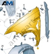 Переднее правое крыло Volkswagen T-Roc Cross 2019-2024 2GM821106B