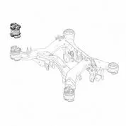 Подушка подрамника заднего передняя Mercedes GLS 2015-2019 A1663511300