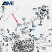 Трубопровод охлаждения к бачку для Mercedes C200 W205 (M274 E20) A2742034002