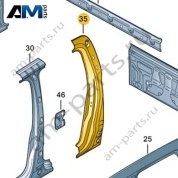Усилитель стойки С Volkswagen AMAROK 2017-2022 2H7809746B