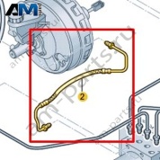Тормозная трубка от главного тормозного цилиндра к гидросистеме Volkswagen AMAROK 2017-2022 2H3614742