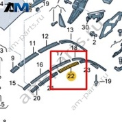 Уплотнитель Volkswagen T-Roc Cabrio 2020-2024 2GC871419