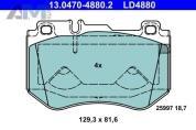 Керамические передние колодки (13.0470-4880.2) ATE на Mercedes C-Class W205 C160-200/С220d