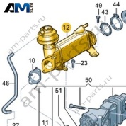 Радиатор рециркуляции ОГ VAG 059131512AQ