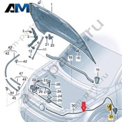 Трос капота задний Volkswagen Тигуан 57G823535
